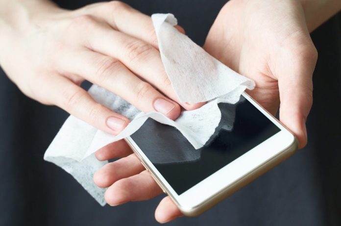 Desinfección de celulares