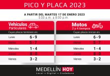 ¡Que no lo coja desprevenido!, este martes regresa el Pico y Placa a Medellín y el Valle de Aburrá ¡Que no lo coja desprevenido!, este martes regresa el Pico y Placa a Medellín y el Valle de Aburrá - Medellín Hoy