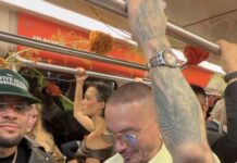 J Balvin sorprende en el metro de Medellín mientras lanza colaboración con Vélez