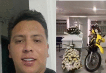 Despedida de alias Chom en Medellín genera indignación por homenaje con pólvora