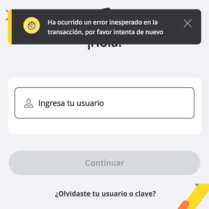 Se cayó la app de Bancolombia